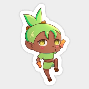 Grookey Pokemon Sword and Shield Starter Pokemon Chibi Gijinka Sticker